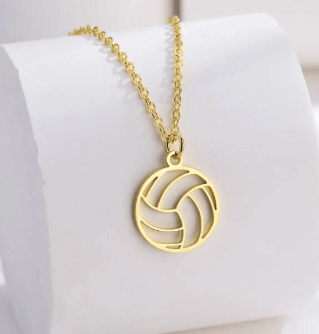 Gold Volleyball Necklace - VidaVibe